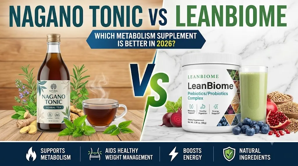 Compare Nagano Tonic vs LeanBiome in this in-depth 2026 review. Explore ingredients, benefits, pricing, side effects, gut health support, metabolism, and discover which supplement best fits your wellness goals.